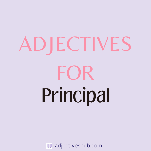 Adjectives for Principal