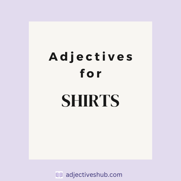 Adjectives for Shirts