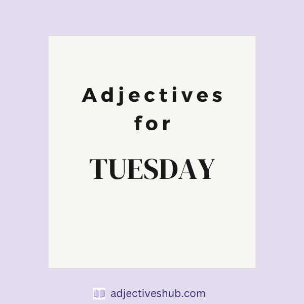 Adjectives for Tuesday