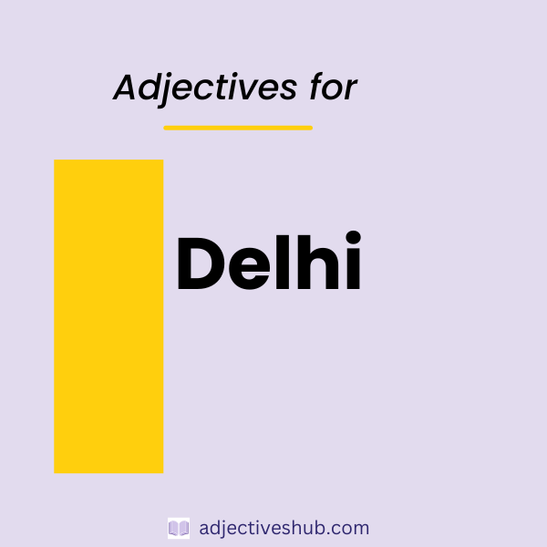 Adjectives for Delhi