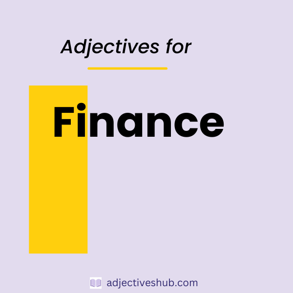 Adjectives for Finance